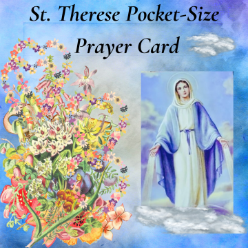 St. Therese Prayer Card